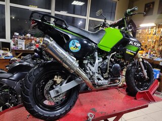 2003 Kawasaki KSR 110, зелёный, 250000 рублей, вид 4