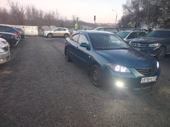 2007 Mazda 3 I (BK) Рестайлинг, синий, 420000 рублей - вид 1