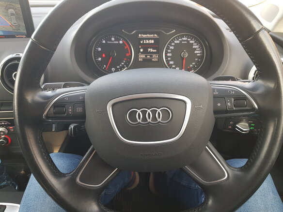 2015 Audi A3 III (8V), синий, 1270000 рублей - вид 17