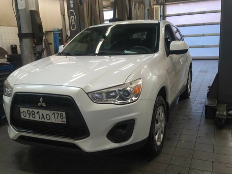 2014 Mitsubishi ASX I Рестайлинг, белый, 1197000 рублей, вид 1