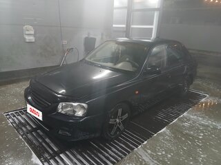 2005 Hyundai Accent ТагАЗ II, чёрный, 420000 рублей, вид 2