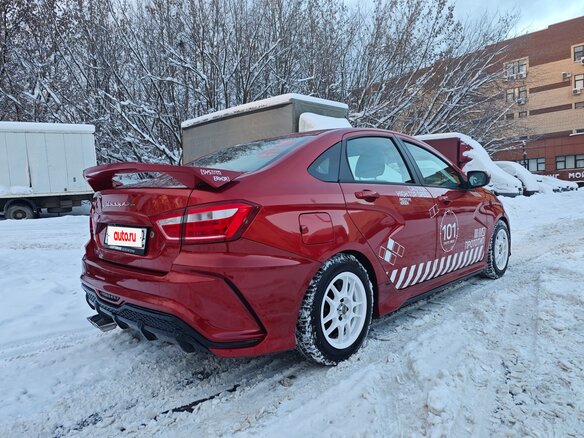 2016 Lada (ВАЗ) Vesta I, красный, 630000 рублей - вид 4