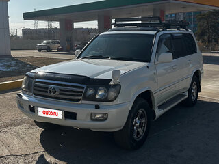 2003 Toyota Land Cruiser Cygnus 100 Series Рестайлинг 1, белый, 2250000 рублей, вид 1