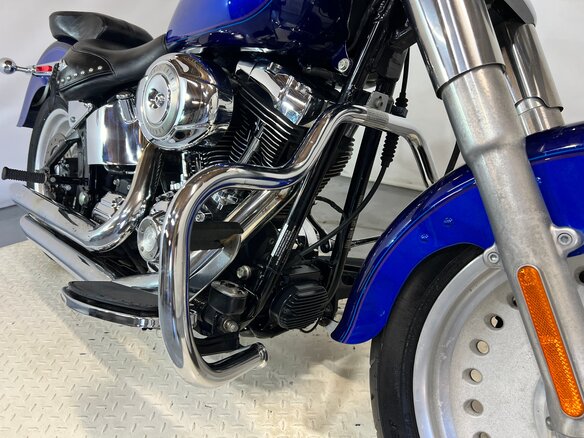 2007 Harley-Davidson Fat Boy, синий, 610000 рублей - вид 9
