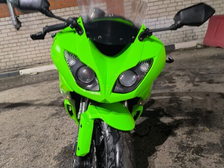 2009 Kawasaki ZX-6 Ninja, зелёный, 485000 рублей, вид 5