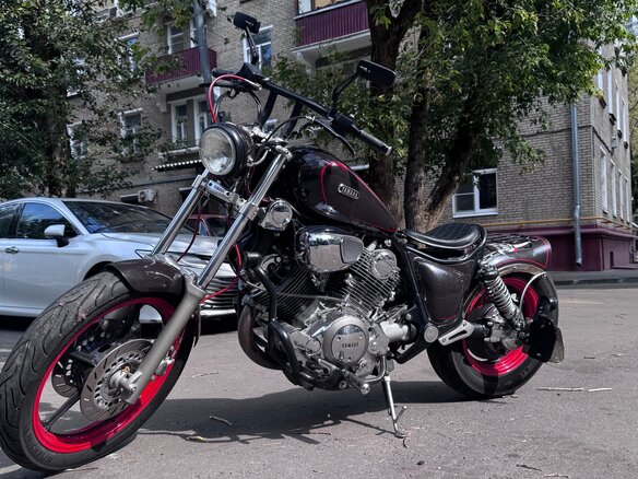 1993 Yamaha XV1100 Virago, коричневый, 400000 рублей - вид 6