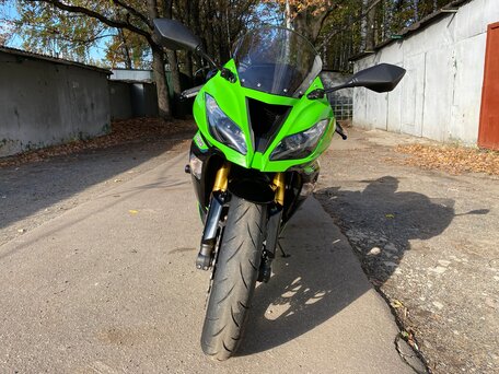 2013 Kawasaki ZX-6 Ninja, зелёный, 850000 рублей, вид 5