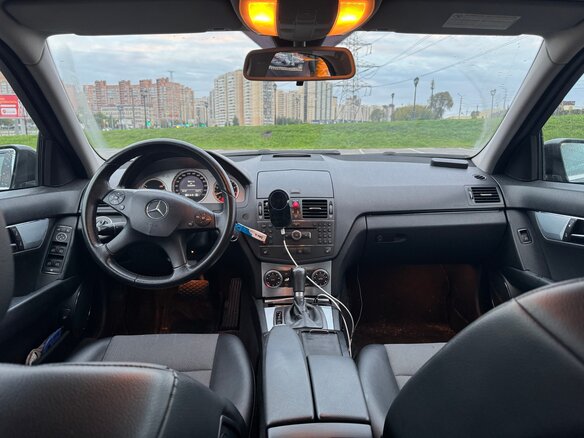 2008 Mercedes-Benz C-Класс 180 Kompressor III (W204), чёрный, 850000 рублей - вид 5