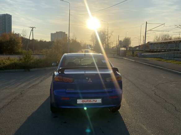 2012 Mitsubishi Lancer X Рестайлинг, синий, 850000 рублей - вид 5