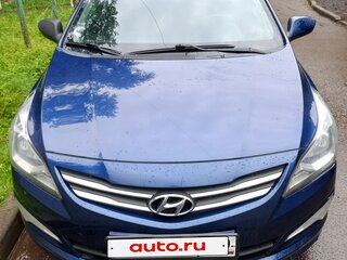 2015 Hyundai Solaris I Рестайлинг, синий, 950000 рублей, вид 2