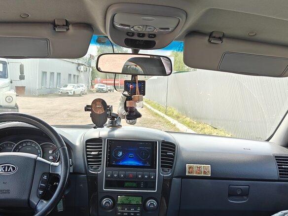 2009 Kia Sorento I Рестайлинг, серебристый, 750000 рублей - вид 6