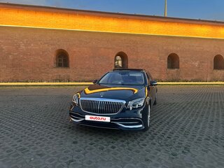 2019 Mercedes-Benz Maybach S-Класс 560 I (X222) Рестайлинг, синий, 6700000 рублей, вид 4