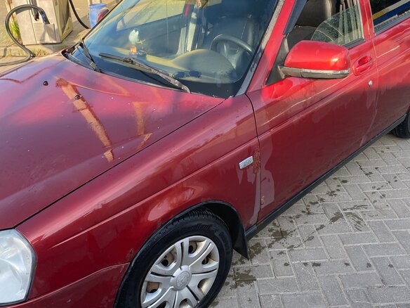 2008 Lada (ВАЗ) Priora I, красный, 155000 рублей - вид 1