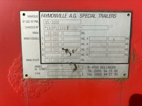 2001 Faymonville Euromax, красный, 1181997 рублей, вид 5