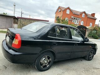 2008 Hyundai Accent ТагАЗ II, чёрный, 495000 рублей, вид 4