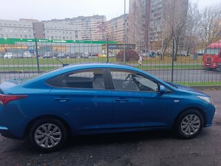 2021 Hyundai Solaris II Рестайлинг, синий, 1150000 рублей, вид 2