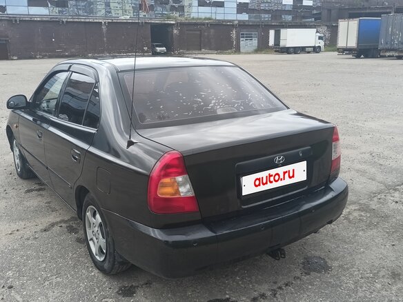 2008 Hyundai Accent ТагАЗ II, чёрный, 390000 рублей - вид 4