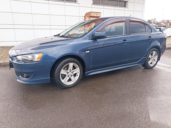 2008 Mitsubishi Lancer X, синий, 690000 рублей - вид 4