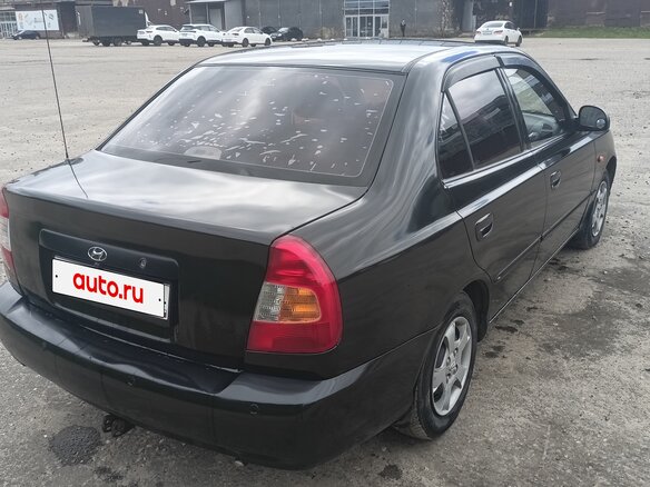2008 Hyundai Accent ТагАЗ II, чёрный, 390000 рублей - вид 2