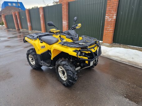 2013 BRP Can-Am Outlander 500, жёлтый, 800000 рублей, вид 2