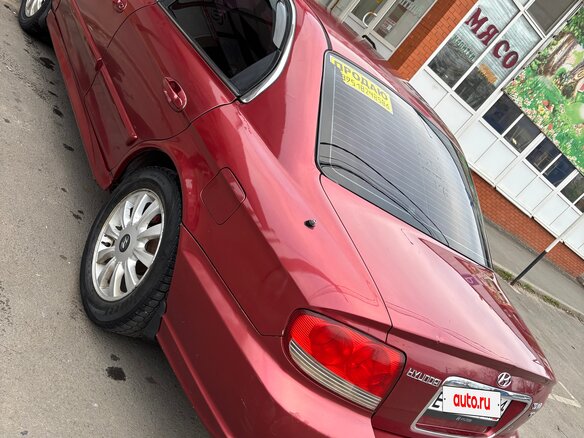 2004 Hyundai Sonata IV (EF) Рестайлинг, красный, 250000 рублей - вид 7