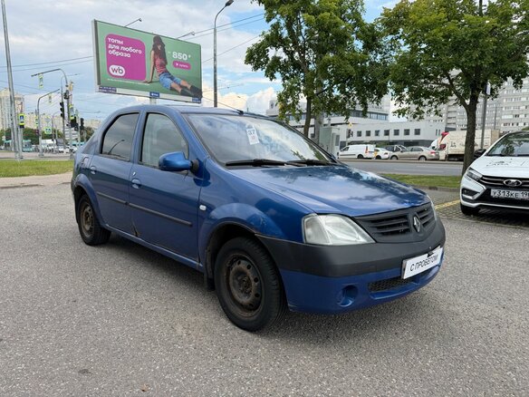 2007 Renault Logan I, синий - вид 1