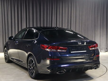 2019 Kia Optima IV Рестайлинг, синий, 1749000 рублей, вид 4
