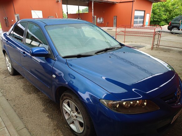 2004 Mazda 6 I (GG), синий, 300000 рублей