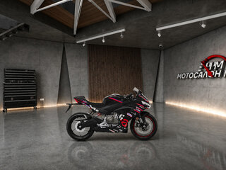 2026 Aprilia RS 457, чёрный, 680000 рублей, вид 4