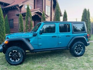 2024 Jeep Wrangler 4xe IV (JL) Рестайлинг, голубой, 6650000 рублей, вид 3