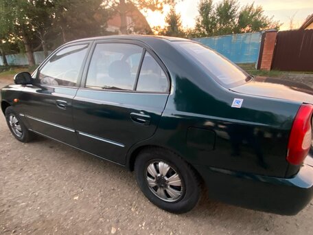 2003 Hyundai Accent II, зелёный, 290000 рублей, вид 4