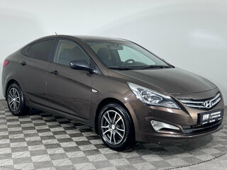 2014 Hyundai Solaris I Рестайлинг, коричневый, 905000 рублей, вид 2