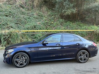2019 Mercedes-Benz C-Класс 180 IV (W205) Рестайлинг, синий, 3500000 рублей, вид 4
