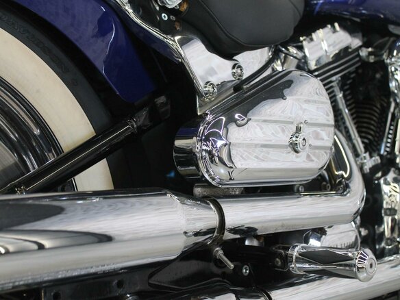 2007 Harley-Davidson Softail Deluxe, синий, 850000 рублей - вид 12