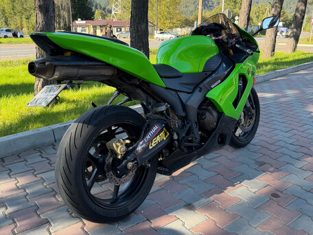 2006 Kawasaki ZX-6R Ninja, зелёный, 430000 рублей, вид 3
