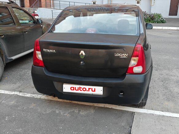 2007 Renault Logan I, чёрный, 179000 рублей