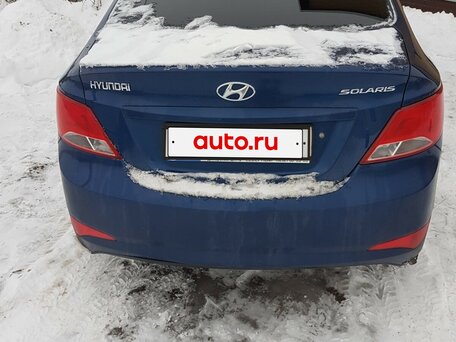 2014 Hyundai Solaris I Рестайлинг, синий, 900000 рублей, вид 2