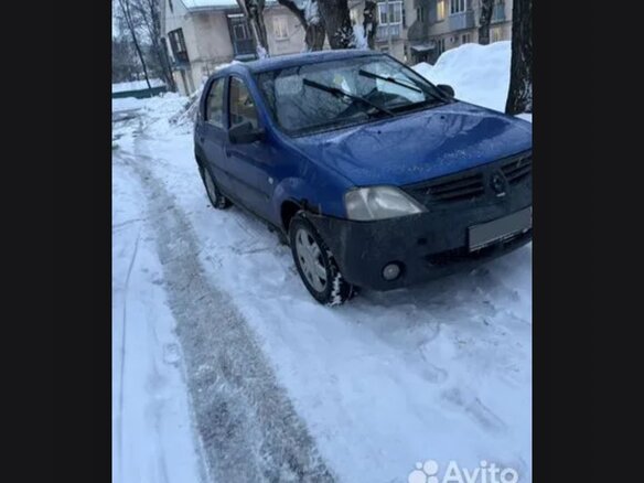2006 Renault Logan I, синий, 110000 рублей - вид 8