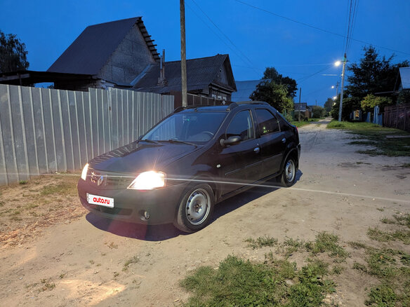 2009 Renault Logan I, чёрный, 310000 рублей