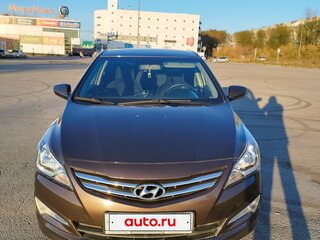 2016 Hyundai Solaris I Рестайлинг, коричневый, 1130000 рублей, вид 2
