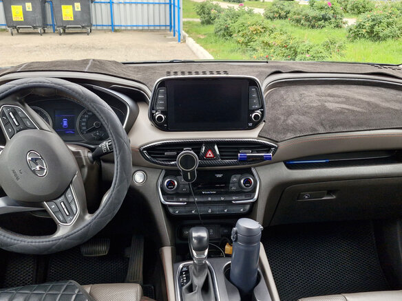 2019 Hyundai Santa Fe IV, синий, 2700000 рублей - вид 3