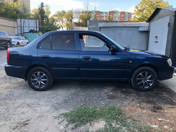 2007 Hyundai Accent ТагАЗ II, синий