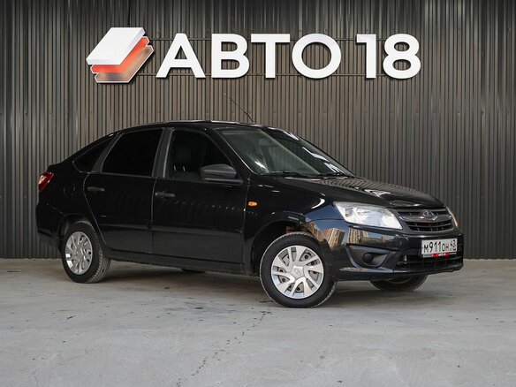 2014 Lada (ВАЗ) Granta I, чёрный, 469000 рублей - вид 1