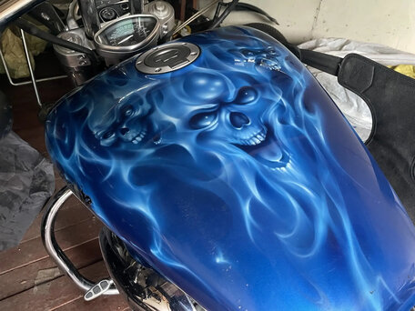 2007 Yamaha XV 1700 Warrior, синий, 800000 рублей, вид 2