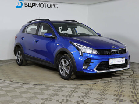2021 Kia Rio X IV Рестайлинг, синий, 1599990 рублей, вид 3