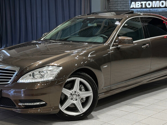 2012 Mercedes-Benz S-Класс 350 V (W221) Рестайлинг, коричневый - вид 1