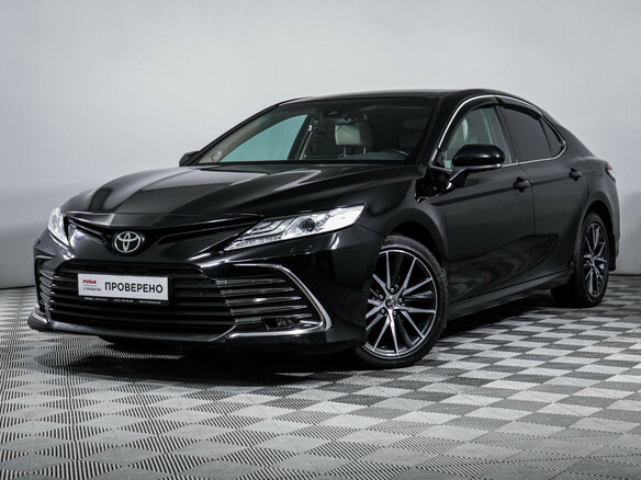 2021 Toyota Camry VIII (XV70) Рестайлинг, чёрный, 3175000 рублей