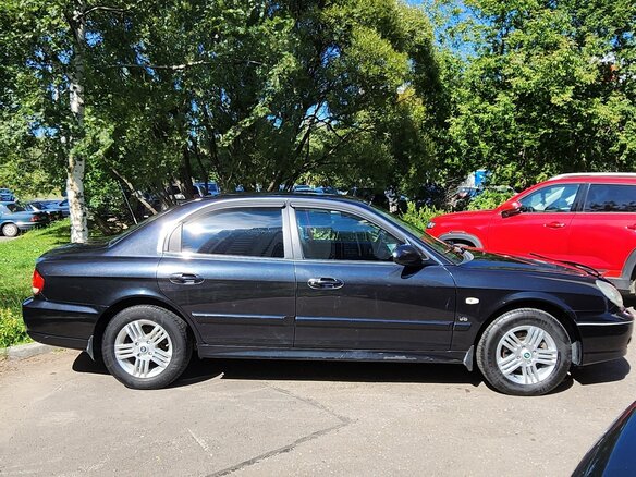 2006 Hyundai Sonata ТагАЗ IV (EF) Рестайлинг, чёрный - вид 4