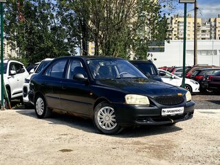 2008 Hyundai Accent ТагАЗ II, чёрный, 139000 рублей, вид 3