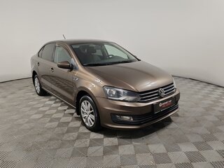 2016 Volkswagen Polo V Рестайлинг, коричневый, 999000 рублей, вид 3